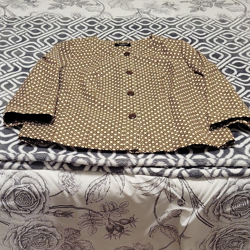 Women's Talbots Brown Patterned Jacket - image 1